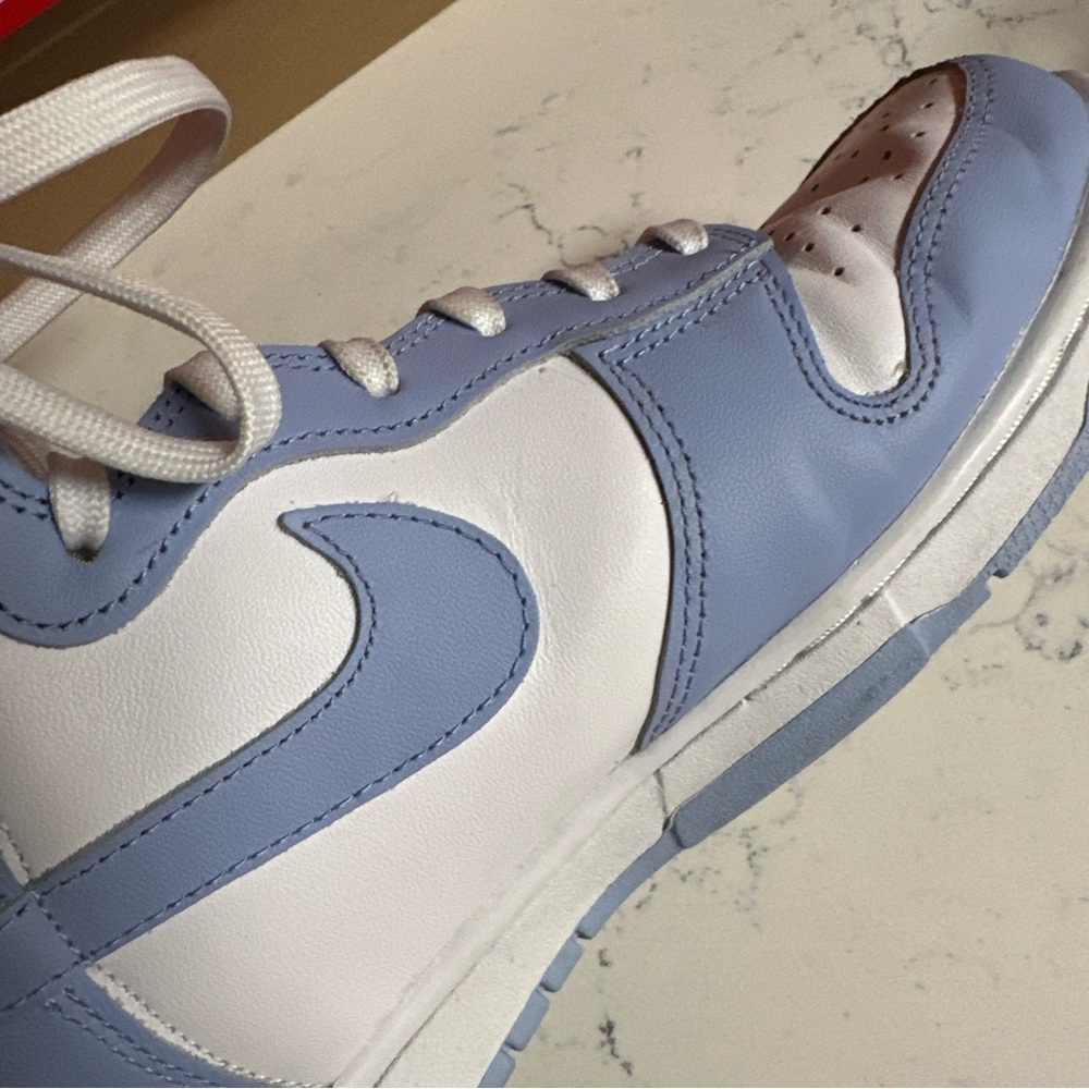 Nike Dunks High 
Blue and White Sneakers